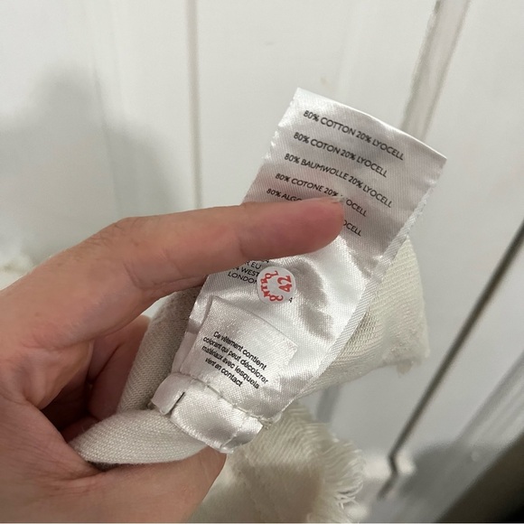 Free People Alpha Utility Willow Cream Raw Hem Button Front Mini Skirt Size 2 V1 - Picture 6 of 8